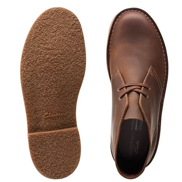 Clarks Men's Bushacre 3 Block Heel Chukka Boots Beeswax Brown Size 10.5 M - Picture 6 of 7
